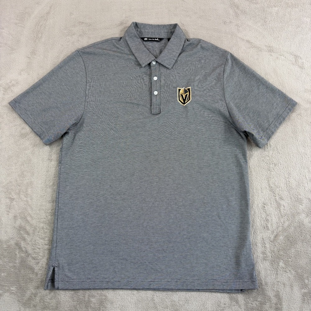 Travis Mathew X Las Vegas Knights Hockey Performance Golf Polo‎ Shirt Men Large